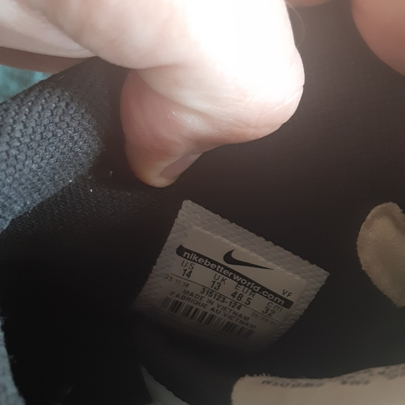 2014 Nike Air Force One's Size 14 mid Black/White - Picture 9 of 10